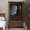 Rustic Solid Oak Furniture Gents Wardrobe